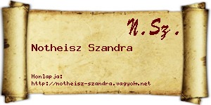 Notheisz Szandra névjegykártya